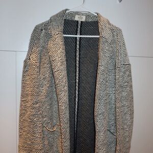 Marine Layer Black and White Teddy Jacket